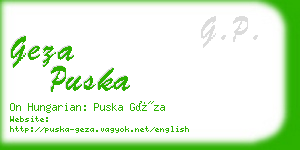 geza puska business card